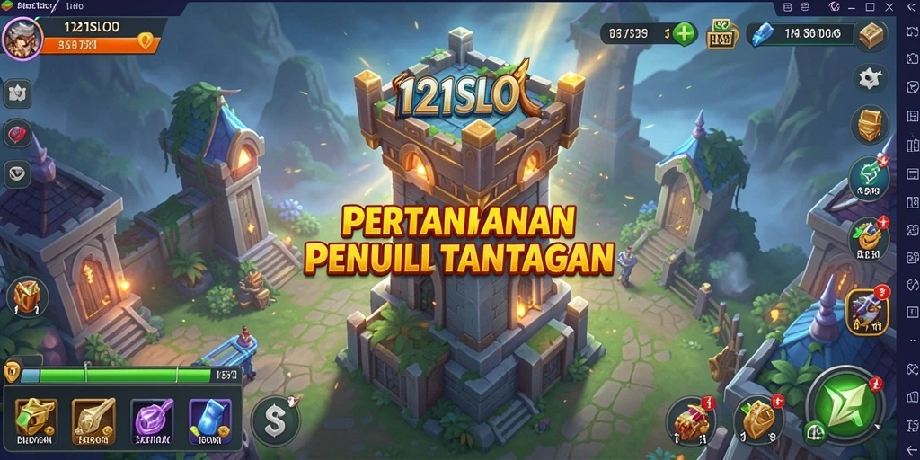 Tampilan gameplay menarik dari <strong>1121SLOT</strong> dengan strategi Tower Defense yang menantang.