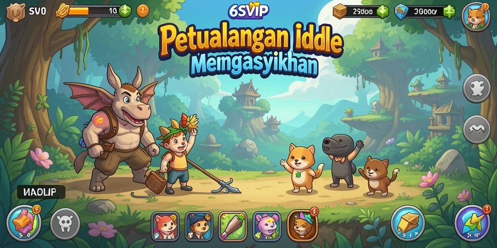 Screenshot gameplay 6SVIP menunjukkan petualangan seru dalam gaya Idle.