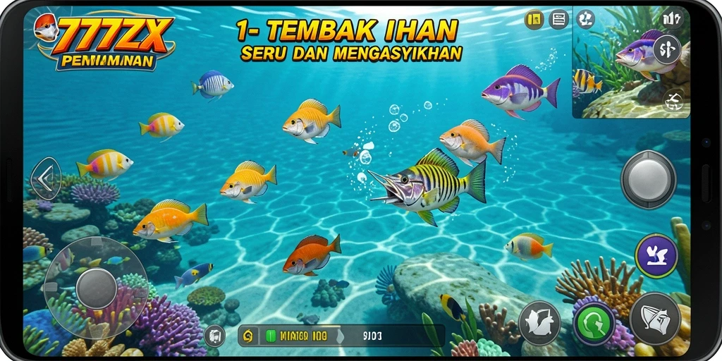 Tampilan gameplay Tembak Ikan yang seru dan menantang.