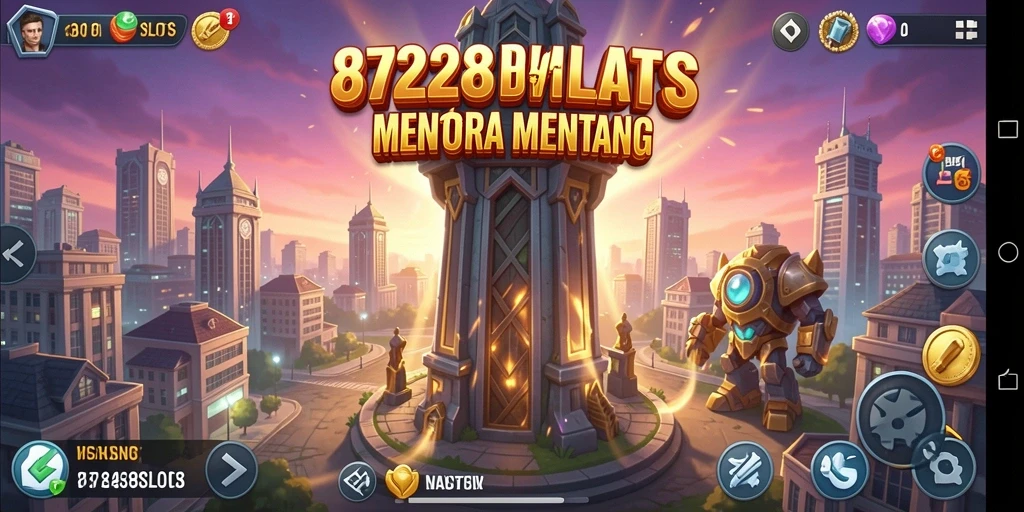 Tampilan menarik dari gameplay Tower Defense 8728SLOTS.
