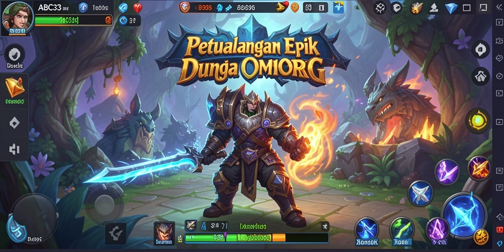Tampilan gameplay epik di dunia ABC33 MMORPG