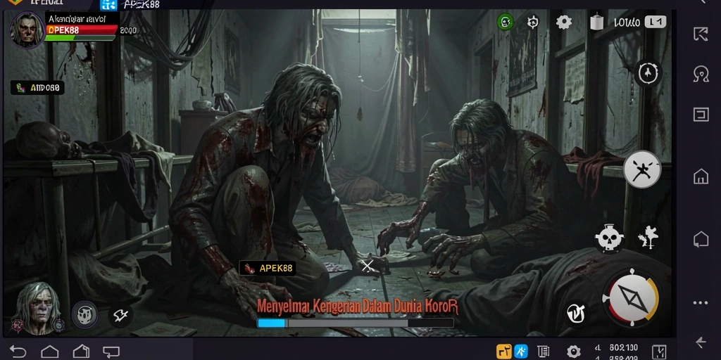 Screenshot gameplay APEK88 menunjukkan ketegangan yang mendalam.