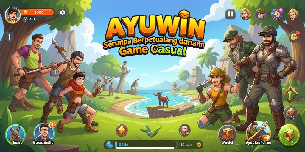 Tampilan gameplay seru dan menghibur di AYUWIN.