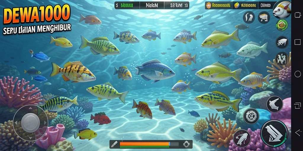 Gameplay seru menembak ikan di DEWA1000 dengan grafis menarik.