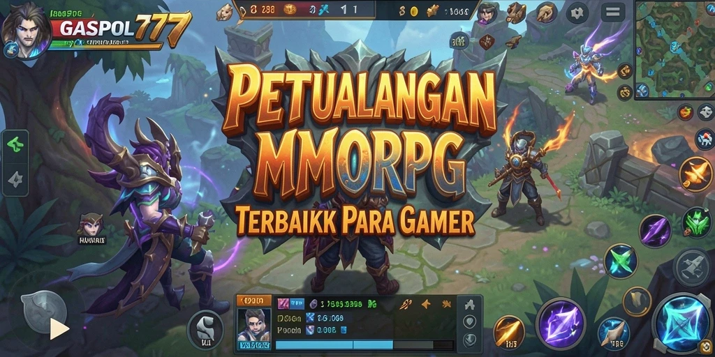 Gameplay GASPOL77 mempertunjukkan pertempuran seru dalam dunia MMORPG.