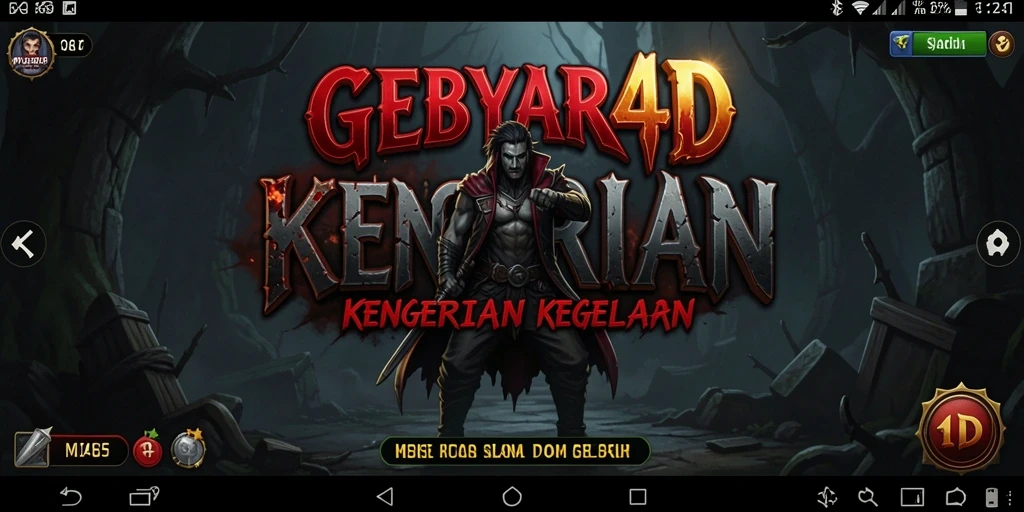 Tangkapan layar menampilkan gameplay GEBYAR4D yang menegangkan dan menyeramkan.