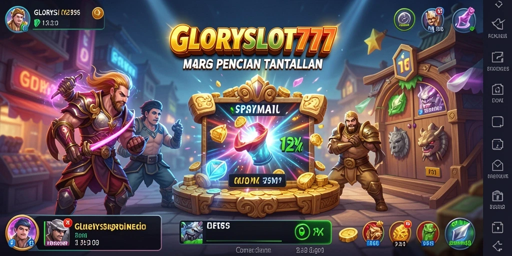 Tangkapan layar utama GLORYSLOT777 menampilkan pertarungan strategi yang mendebarkan.