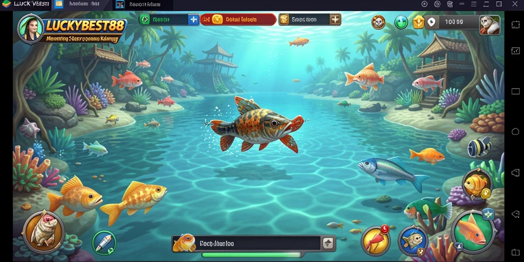 Screenshot LUCKYBEST88 menampilkan pengalaman memancing yang mendebarkan.
