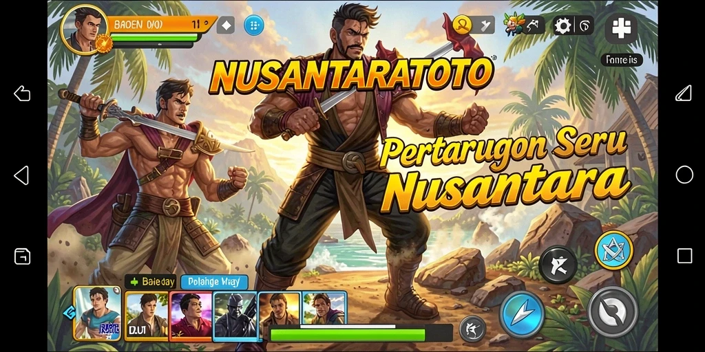 Tampilan gameplay NUSANTARATOTO saat pertarungan seru berlangsung.
