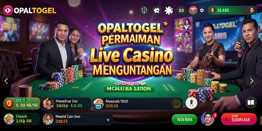 Gameplay menarik OPALTOGEL dengan dealer langsung di Live Casino.