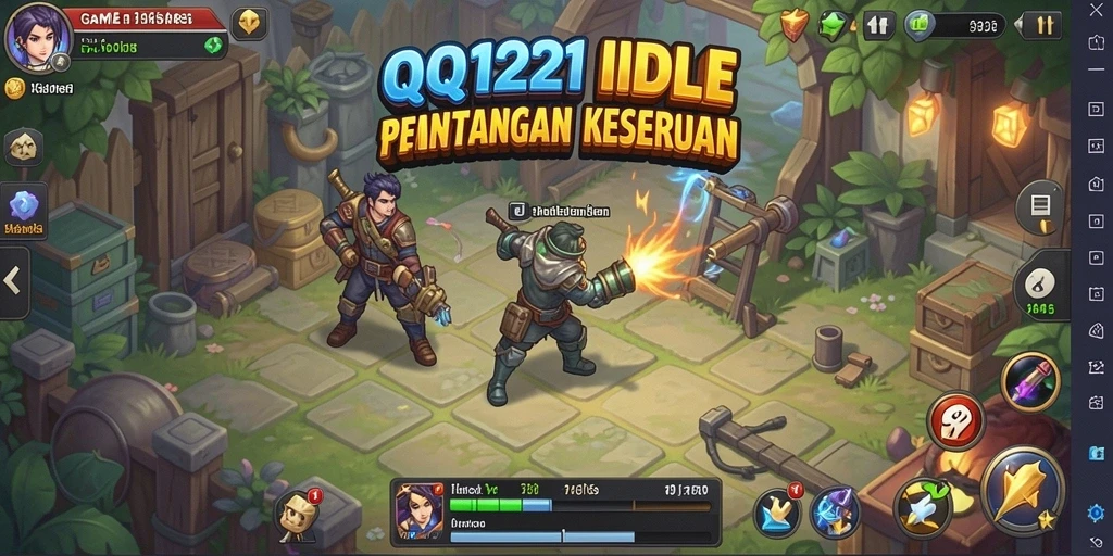 Screenshot gameplay QQ1221 yang menunjukkan aksi Idle yang seru.
