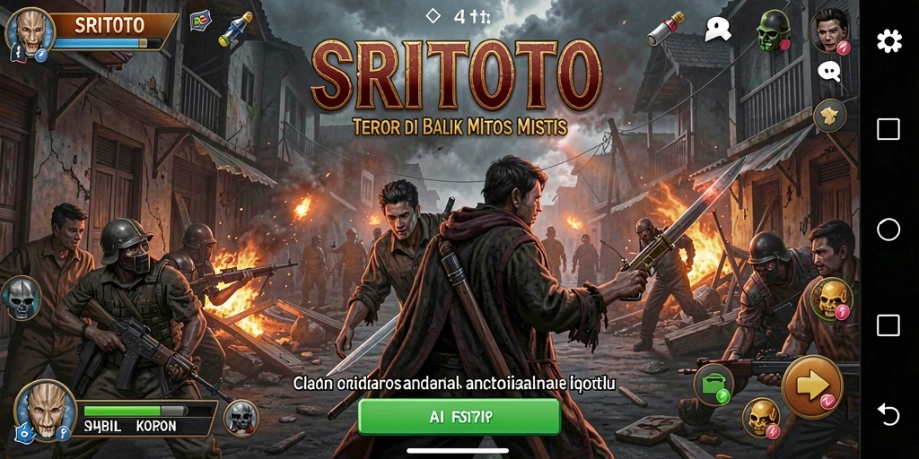 Tampilan gameplay menegangkan di dunia mistis SRITOTO.